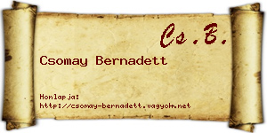 Csomay Bernadett névjegykártya